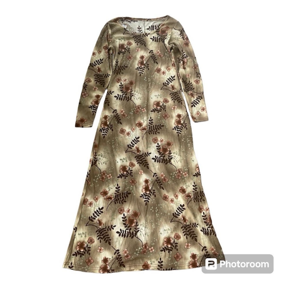 Vintage Y2K 00’s flower long sleeve maxi dress with no tags